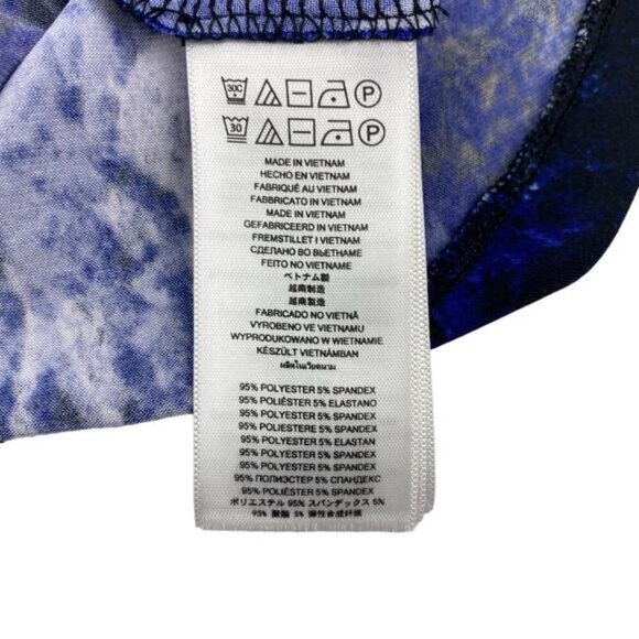 MICHAEL Michael Kors Hi-Low Abstract Maxi Sundress Sz XS Belt Buck Neckline - Picture 8 of 9